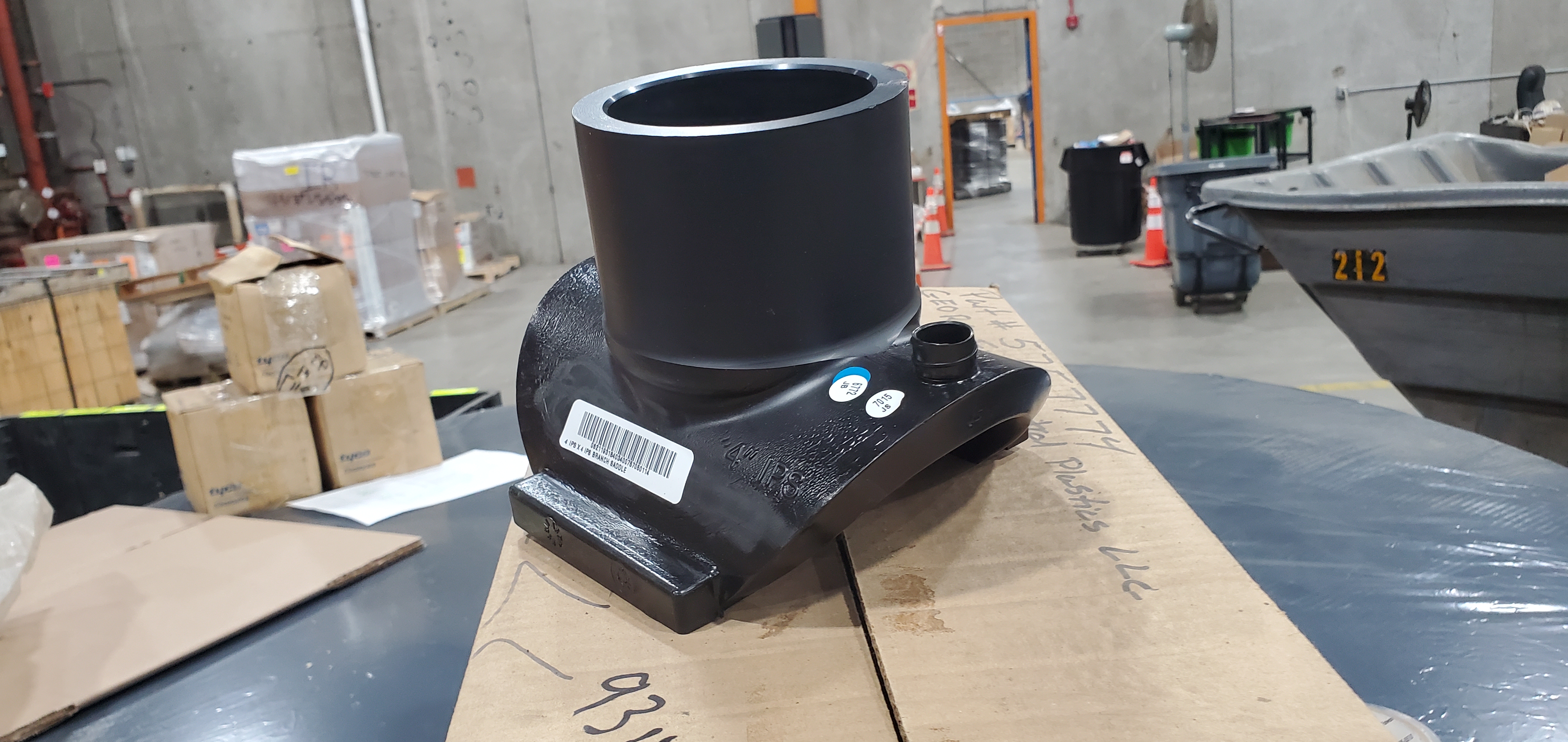 SADDLE, BR HDPE 4INx4IN IPS EFxBTFS